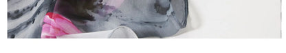 Ink Painting Lotus Summer Beach Sun Protection Chiffon Georgette Scarf Women Foulard Shawl Bandana Elegant Thin Breathable
