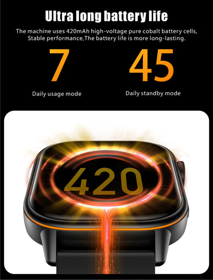 LIGE 2026 For Android IOS GPS Smart Watch Women 2.01" HD Screen Heart Rate Bluetooth Call Compass IP68 Waterproof Men Smartwatch