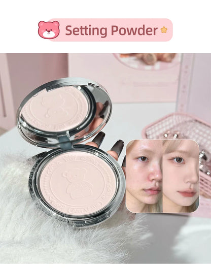 ART VALUE 7PCs Multipurpose Makeup Sets Include 3 Matte Lip Mud,1 Pressed Powder,1 Blush,1 Eyes Palette And Necklace Cosmetics