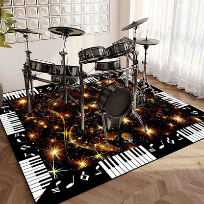 Vintage Sound Absorbing Stage Carpet Mat Rugs for Soundproofing Bass Drums Snare Electronic Jazz Musical Floo