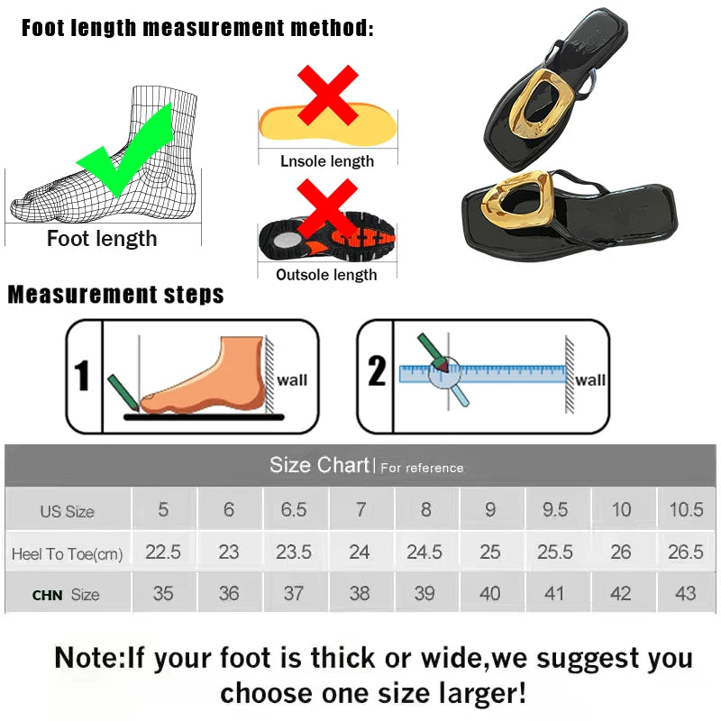 New In 2025 Luxury Women Slippers Summer Beach Fashion Metal Flip Flops Female Slides Slippers Ladies Flats Sandals Shoes
