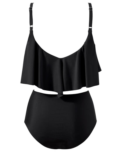 Women Ruffled Tankini Bikini Set Padded Top Swimming Suits High Waist Beachwear Swimsuits Swimwear 2XL Size Bikini Set 2026 New