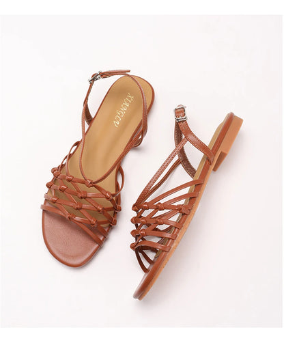 ZAROY Luxury Gold Gladiator Flat Sandals Woman Summer Narrow Band Open Toe Roman Shoes Casual Strap Sandalia Zapatos босон