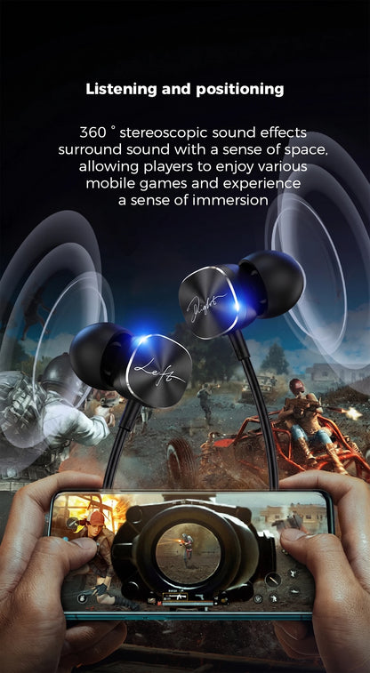 Type C Wired Headphones HiFi Bass Stereo Volume Control Headset In HD Mic Wired Earbuds For Samsung Galaxy S26 S25 S24 Earphones