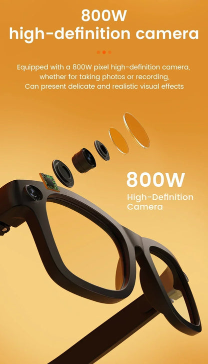 2026 New Smart Glasses 800W HD Camera AI All Things Recognition Recording and Video Calling Real-time Translation Smart Glasses