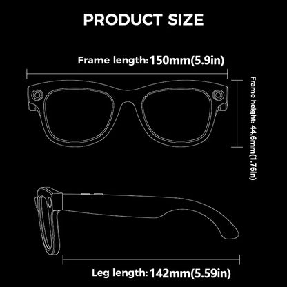 AI Smart Glasses To Take Photos Videos 800W HD Camera Intelligent Translation Photo-taking And Object Recognition Smart Glasses