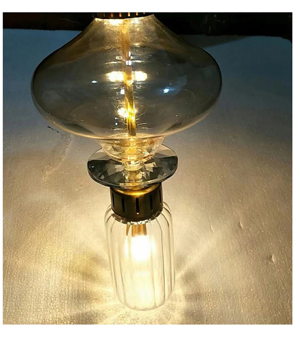 Creative Design Trendy Modern Glass Lamp Modern Home Decor Living Room Pendant Lights LED Foyer Hanging Lamp Long Table Lustre