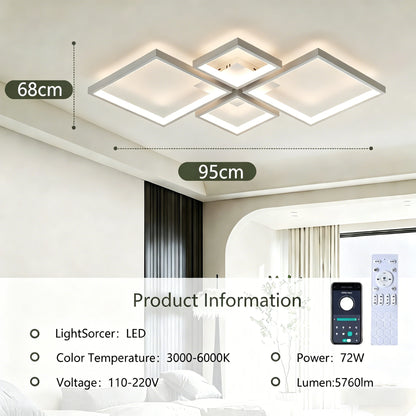 LED Ceiling Lights 110V 220V Remote Dimming  APP Modern 3 Colors Lamp  for Dining Room, Living Room Bedroom