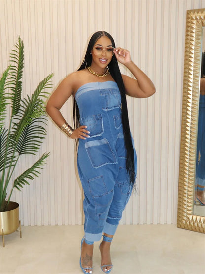 Wmstar Women's Jumpsuits One Piece Outfits Solid Casual Off Shoulder Summer Sexy Playsuits Overalls Wholesale Dropshipping 2024
