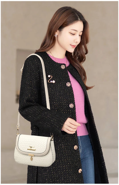 High Quality Soft Leather Purse Fashion Women Shoulder Messenger Bag Multi-pocket Wear-resistant Bag Luxury Ladies Handbag Sac