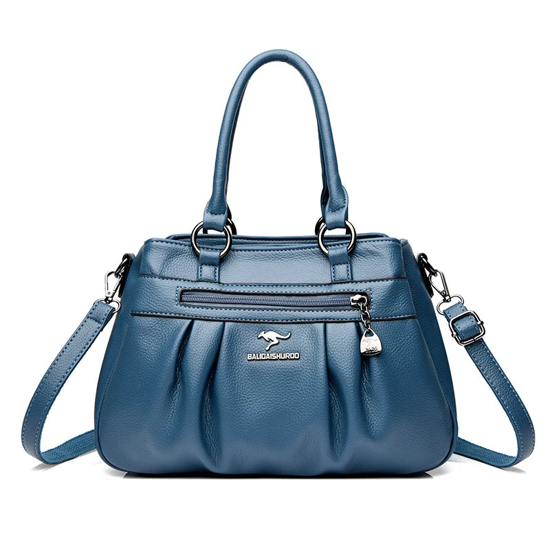 Three Layers Luxury Casual Tote Women Bag High Quality Leather Ladies Hand Bags for Women Big Shoulder Crossbody Bags Sac A Main