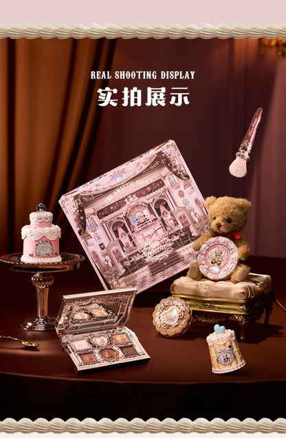 Flower Knows SWEETIE BEAR Makeup Box Gift Set All In One Perfume Shimmer Eye Shadow Palette Blush Lip Jelly Box 10 PCS