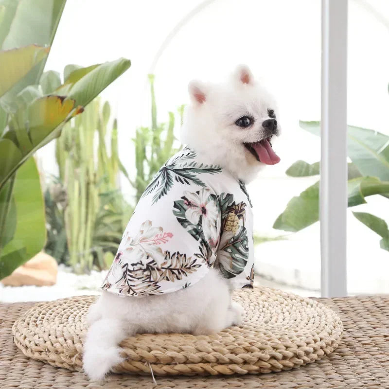 Hawaiian Style Pet Dog Clothe Summer SandBeach Dog Shirts for Small Medium Dogs Puppy Cat Clothing Ropa Perro Pug French Bulldog
