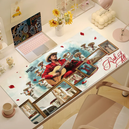 Singer B-Bruno Mars Mouse Pad Large Non-slip Lockedge Desktop Computer Desk Mat Keyboard Writing MousePad Office Gamer Student