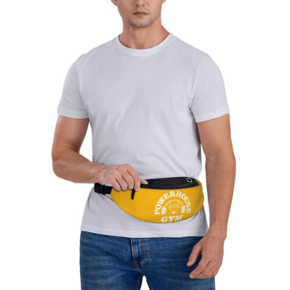 Powerhouse Gym Fanny Bag Custom Bodybuilders Fitness Crossbody Waist Pack Men Women Cycling Camping Phone Money Pouch