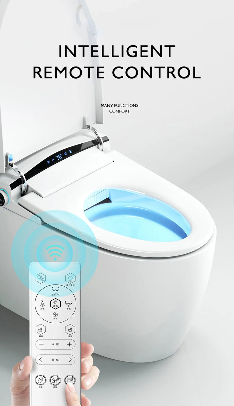 110V/220V Black One‑Piece Smart Toilet Automatic Electric Intelligent Bidet Toilet Modern Luxury WC for Bathroom Home Use