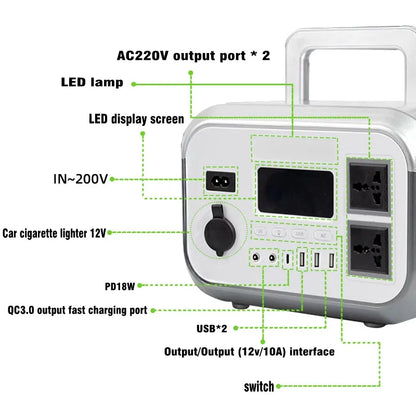12v50AH Lifepo4 battery Portable power station 60AH Lithium Inverter 220V 500W For Outdoor Camping available mobile 30AH 25AH