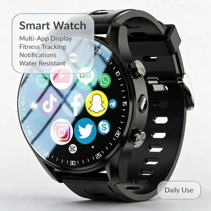New 4G SIM Smart Watch GPS Position Large Storage Multi Apps Download Multifunctional Sports Smartwatch