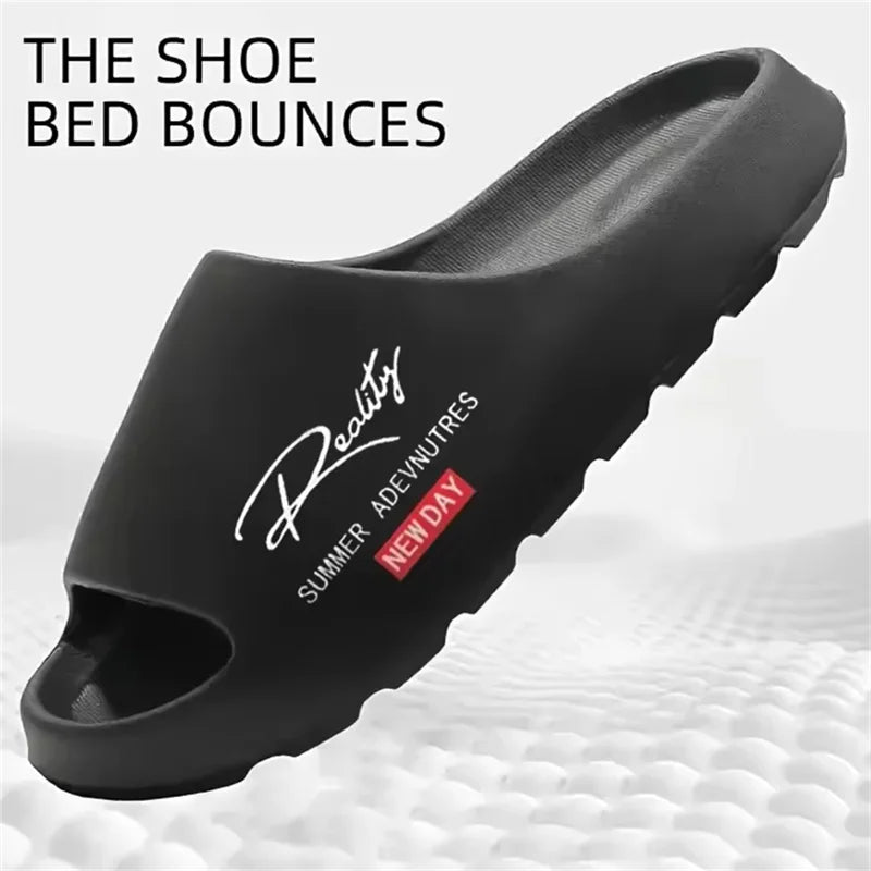 Coconut Slippers Men EVA Non-Slip Slides Cloud Thick-soled Slides Summer Fashion Casual Men Slippers Women's Sandals Indoor Shoe