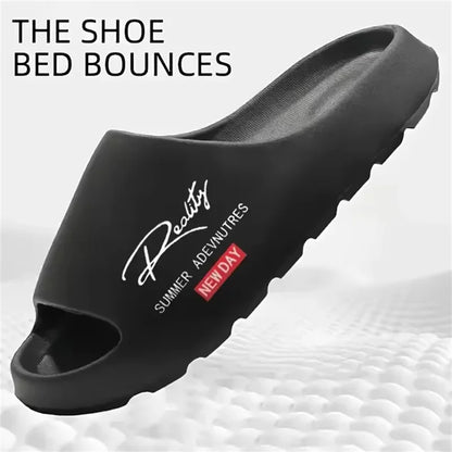 Coconut Slippers Men EVA Non-Slip Slides Cloud Thick-soled Slides Summer Fashion Casual Men Slippers Women's Sandals Indoor Shoe