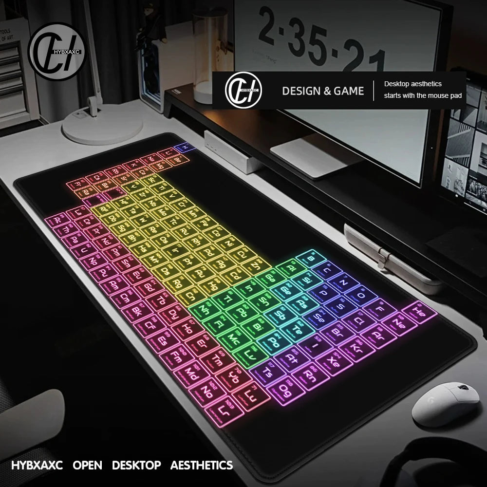 Gaming Mausepad 900x400 Large Periodic Table of Chemical Elem Mouse Pad XXL Anti-slip Mousepad Gaming Keyboard Desk Pad Mat PC