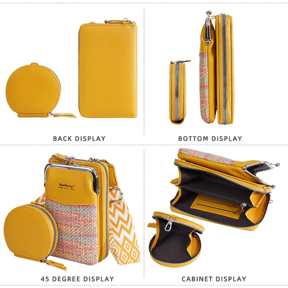 Baellerry New Big Capacity Women Phone Bags Crossbody Shoulder Female Composite Bag Handbag Zipper Coin Pocket Women's Wallet