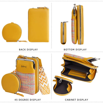 Baellerry New Big Capacity Women Phone Bags Crossbody Shoulder Female Composite Bag Handbag Zipper Coin Pocket Women's Wallet