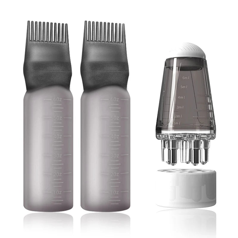 2/3pcs Hair Growth Essential Oil Applicator Bottle & 1ml Scalp Massage Comb Set - Anti-Loss, Scalp Care Tools for All Hair Types