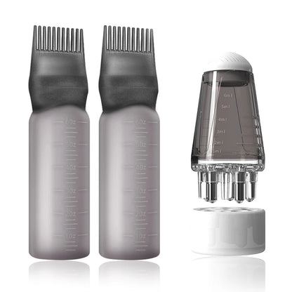 2/3pcs Hair Growth Essential Oil Applicator Bottle & 1ml Scalp Massage Comb Set - Anti-Loss, Scalp Care Tools for All Hair Types