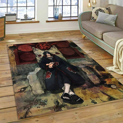 Cartoon 3D I-Itachi Japan Anime Carpet Rug for Living Room Bedroom Home Sofa Decoration,Kids Play Area Rug Non-slip Floor Mat