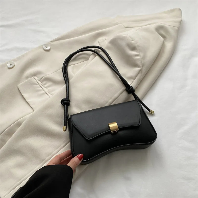 Silver Shoulder Bags for Women 2024 Classic Y2K Small Purse Glossy PU Leather Luxury Brand Female Underarm Handbags Daily Bag