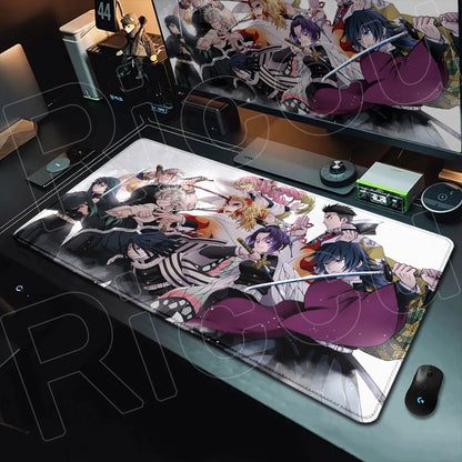 HD Printing Anime Mousepad Non-slip Rubber Base Office Deskmat XXL Student Writing Keyboard D-Demon Slayer Pc Gaming Accessories