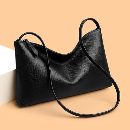 100% Genuine Leather Shoulder Crossbody Bag For Women Sac 2025 High Quality Cow Leather Ladies Handbag Luxury Female Tote Bags