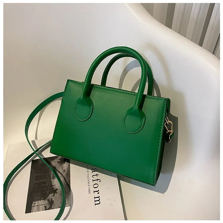 Minimalist Black Small Square Bag All-Match Top Handle Purse Classic Shoulder Bag for Work Women Handbags Crossbody Bags Purse