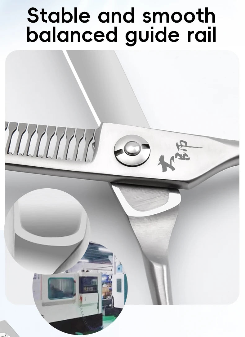 Fenice Master Series 7.25 Inch Multi-Functional Pet Dog Grooming Magic Scissors Curved Chunker Shears Tools JP440C 75%-80% Trim