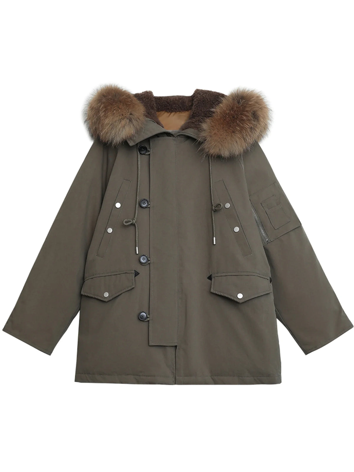 CHIC VEN Korean Women Down Coats Solid Loose Casual Hooded 90 White Duck Down Jacket Female Parka Outerwear Autumn Winter 2026
