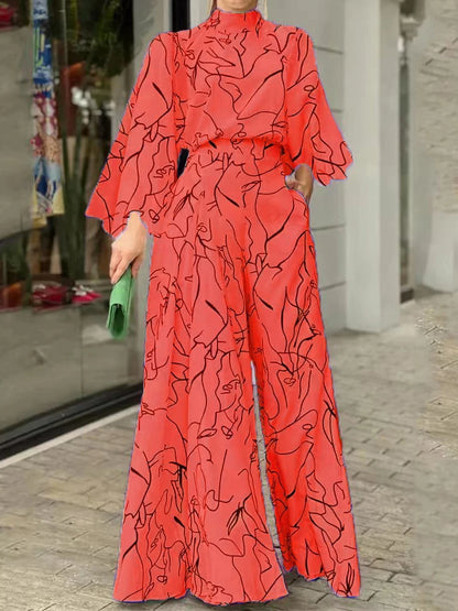 TRAF Autumn Fashion Back Zipper Jumpsuit Women's Casual Long Sleeve Tie Knot Strap Jumpsuits Loose Wide Leg Pants Streetwear