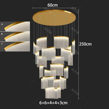 Modern home decor led lights pendant light lamps forstaircase Chandeliers for living room hanging light indoor lighting