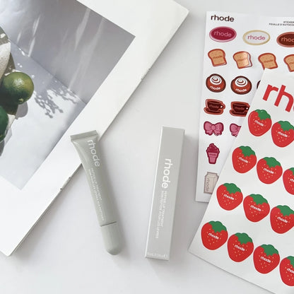 Rhode Summer Lip Moisturizer Lip Balm Smoothing Lipstick Lines Lasting Nourishing Women Makeup Daily Gloss Care with Stickers