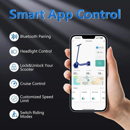 AOVOPRO New ESMAX Electric Scooter 500W 22MPH Adult APP Smart Scooter 28 miles Range Shock-absorbing Anti-skid Folding E-Scooter