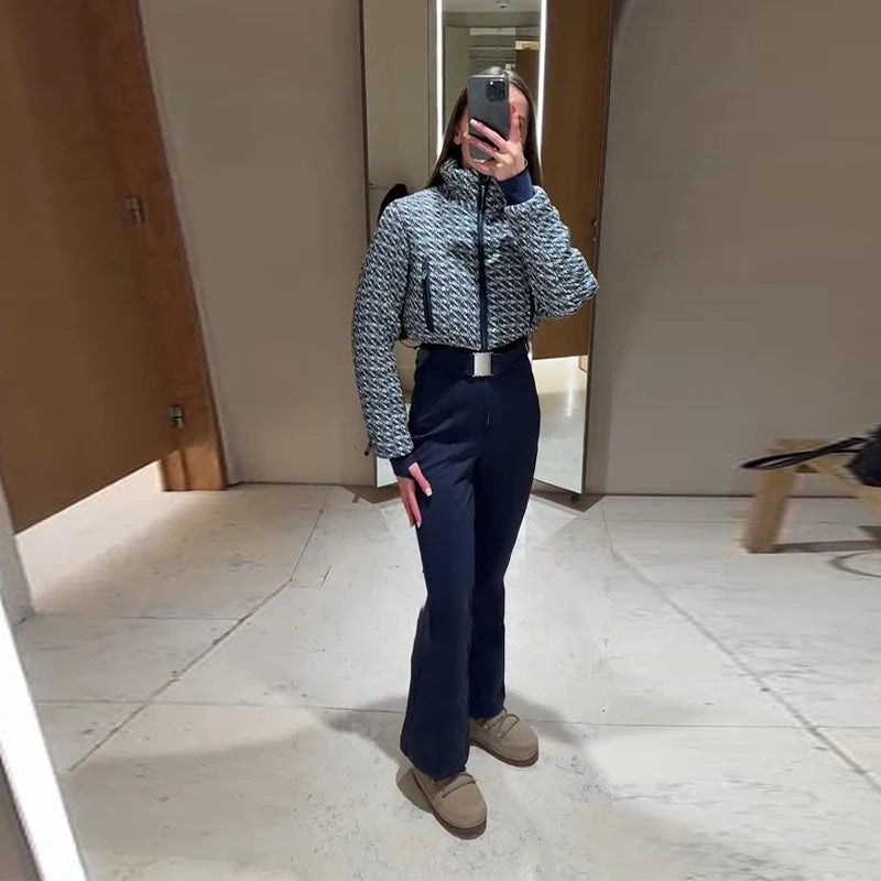 Faux Fur Patchwork Ski Jumpsuit Women Detachable Hoodie Long Sleeves Belts Zipper Warm Skiwear Female 2025 Winter Warm Rompers