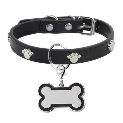 Engraved Dog Collar with Name & Phone Number Adjustable Custom Puppy Collar Pet ID Tag for Small Medium Large Dogs & Cats Collar