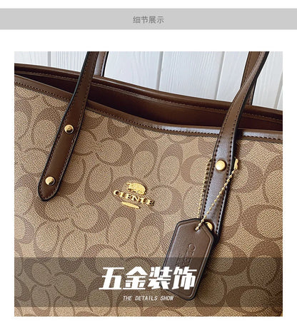 European and American Fashion Printed Large Capacity Women's Bag 2026 New Trendy Retro Luxury Single Shoulder Tote Bag