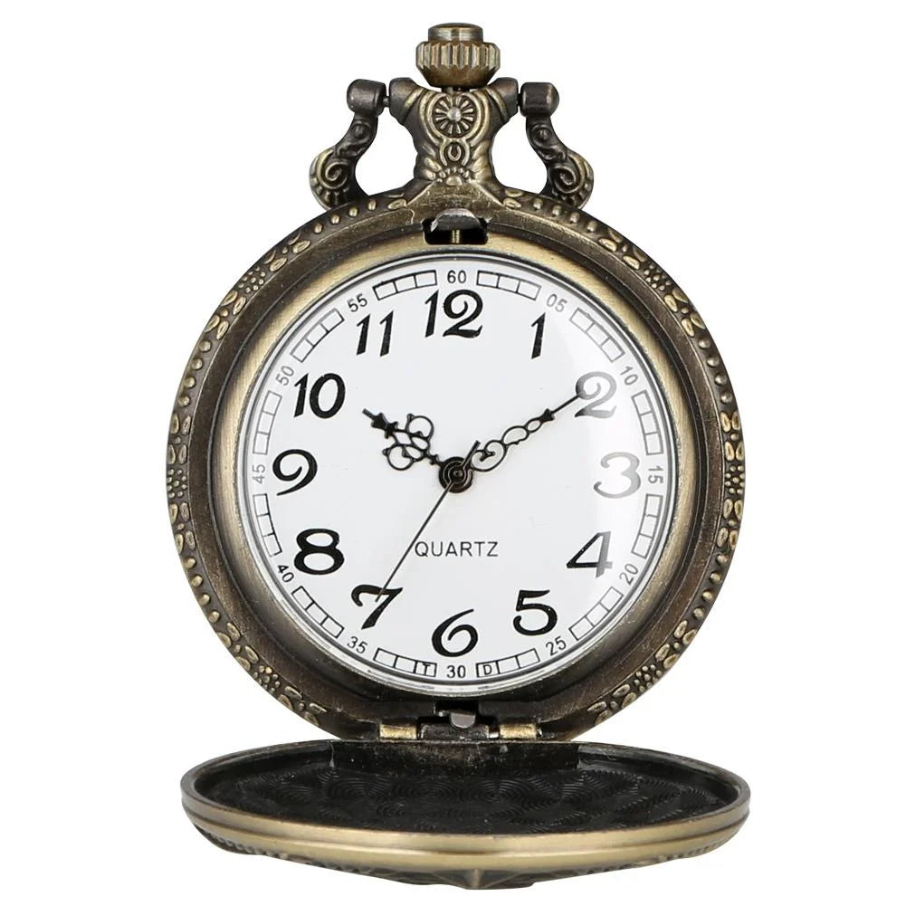 Vintage Emblem Soviet Badges Hammer Sickle Pocket Watch Retro Russia Army Communism Necklace Clock Chain for Men Women