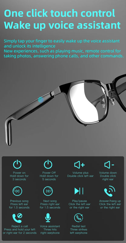 2-in-1 Smart Glasses With Magnetic Lenses Versatile, Clear Vision Enhanced Comfort TWS SG18pro