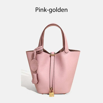 Women Bags Handbags Bucket Bag Real Leathe Fashion Tote Bag Genuine Leather Luxury Desginer Big Size Large Lady Hand Bags