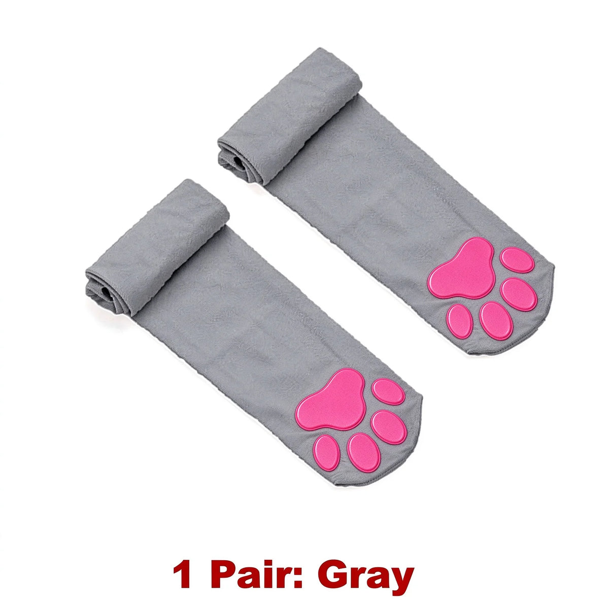 Kawaii 2D Cat Paw Pad Thigh High Socks Puffyed Pawpad Stockings Soft Cat Claw Socks for Women Cat Cosplay Over The Knee Stocking