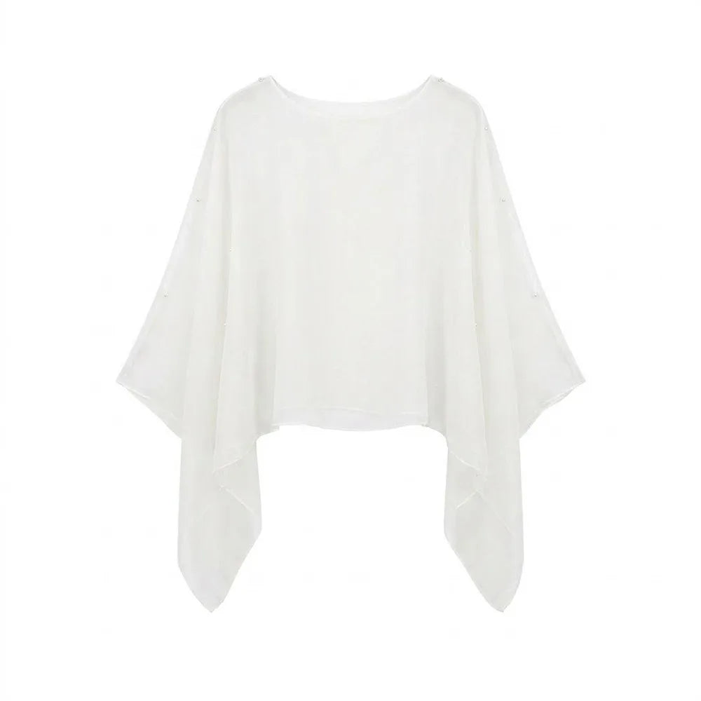 Multicolor Sun Protection Shawl Chiffon Thin Air-conditioned Sweater Travel Photography Vacation Trendy Scarf Summer Season