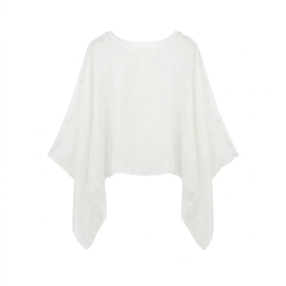 Multicolor Sun Protection Shawl Chiffon Thin Air-conditioned Sweater Travel Photography Vacation Trendy Scarf Summer Season