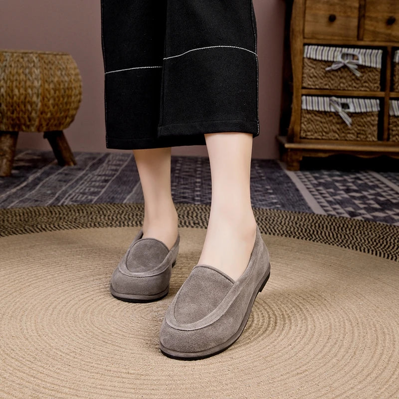 Winter Shoes Women's 2026 New Wool One-piece Women's Loafers Low Heel Fashion Casual One-Foot Slip-on Warm Ladies Shoes